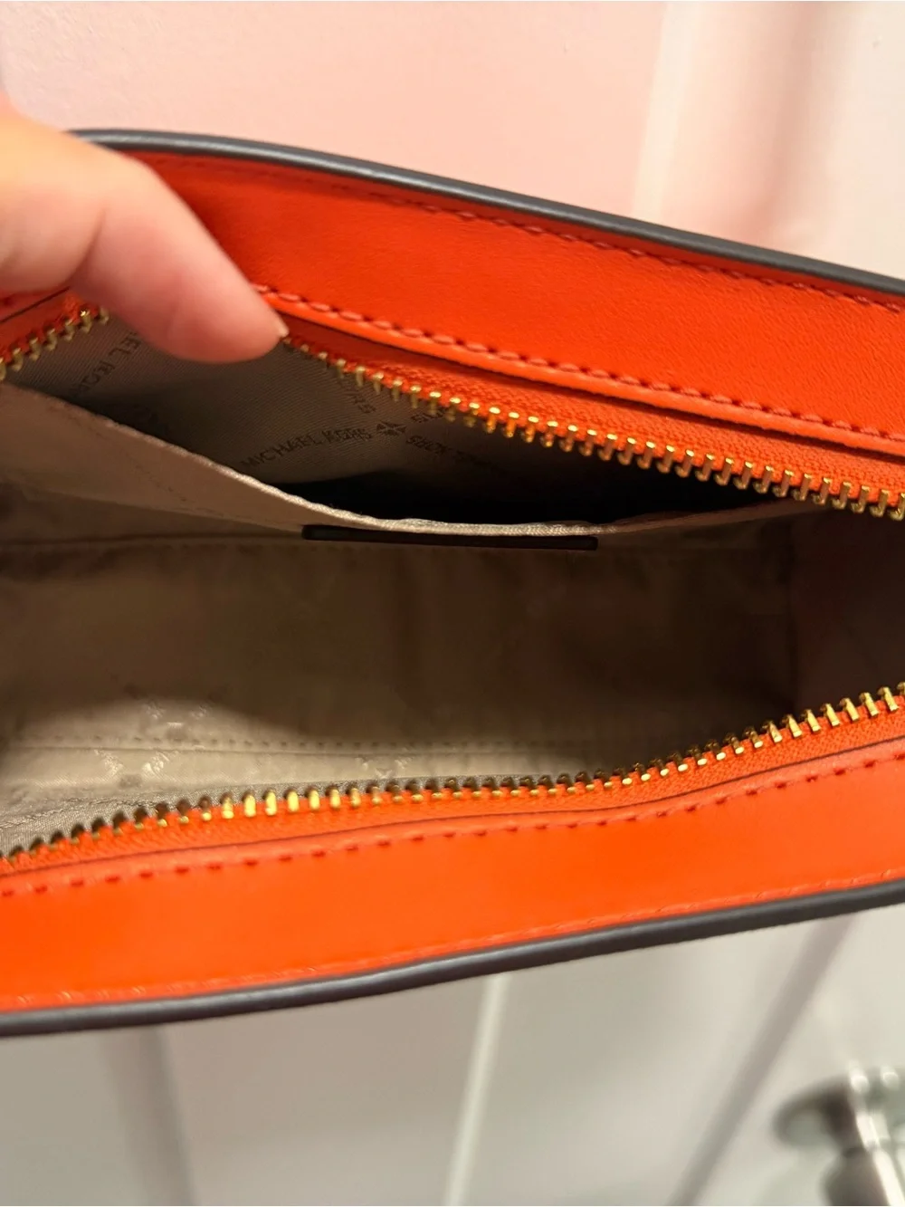 Michael Kors Orange Saffiano Crossbody Bag
